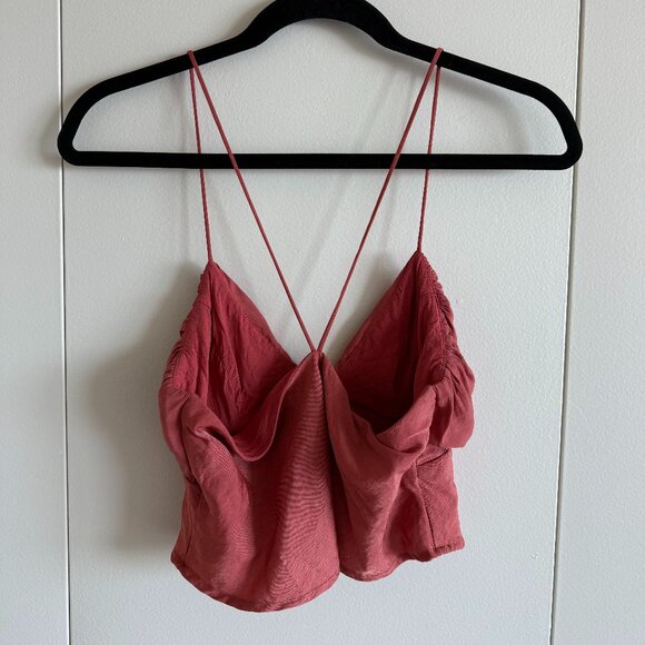 Princess Polly Pink Crop Top Sz 6 - Picture 2 of 3